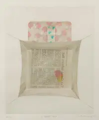 K.B. Hwang, A Small Tent, 1976, Color mezzotint