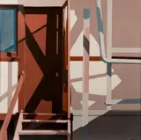 Barbara Frets, Building Detail, 1978, Acrylic on canvas