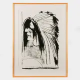 Leonard Baskin, Swift Dog - Standing Rock Sioux, 1972, Lithograph on paper