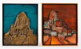 Harrison Wall Covington, Up to Blue and Spanish Town, 1967, mixed media