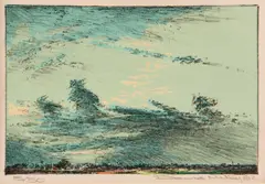 David Melby, Untitled, 1982, Hand-colored lithograph on paper