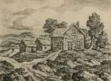Birger Sandzén, Once a Home, 1952, Lithograph on paper