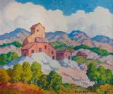 Birger Sandzén, Abandoned Mine, Colorado, 1949, Oil on panel