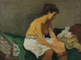 Raphael Soyer, Untitled (Woman), Oil on canvas