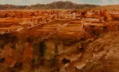 Walt Gonske, Ranchos de Taos, 1972, Watercolor