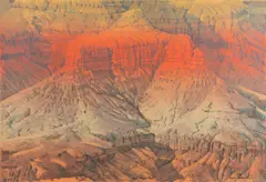 Merrill Mahaffey, Grand Canyon Point, 1978, Color lithograph on paper