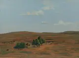 Mary Frances Ballard, Summer Grazing, 1984, Acrylic on canvas