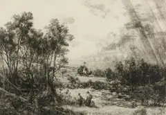 Clearing Skies by Doug Osa, 1990, Etching on paper, offered Mar 2021