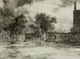 Doug Osa, Open Lot, West Bottoms, 1991, Etching on paper