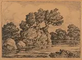 Birger Sandzén, Riverbend, 1947, Lithograph on paper