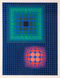 Victor Vasarely, Circle Square 1972, 1972, Serigraph on paper
