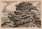 Trees at the Timberline by Birger Sandzén, 1923, Lithograph on paper, offered Mar 2020