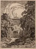 San Miguel Church by Birger Sandzén, 1919, Lithograph on paper, offered Mar 2020