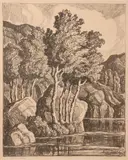 Birger Sandzén, Mountain Aspens