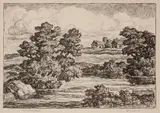 Smoky Valley Farm by Birger Sandzén, 1947, Lithograph on paper, offered Mar 2020