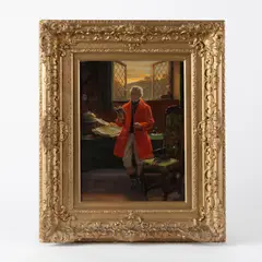 William Verplanck Birney, Untitled (Gentleman Smoking a Pipe), Oil on canvas
