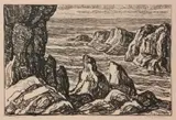 Rocky Promontory by Birger Sandzén, 1924, Lithograph on paper, offered Mar 2020