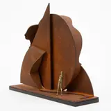 Ernest Trova, Profile Canto (Falling Man), 1974 Cor-Ten steel and, bronze