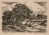 Birger Sandzén, Gypsum Creek, 1925, Lithograph on paper
