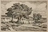 Birger Sandzén, Arroyo in the Foothills, 1923, Lithograph on paper