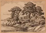 Birger Sandzén, Smoky River, 1935, Lithograph on paper