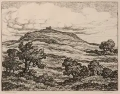 Coronado Heights by Birger Sandzén, 1944, Lithograph on paper, offered Mar 2020
