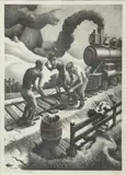 Ten Pound Hammer by Thomas Hart Benton, 1967, Lithograph, offered Nov 2019