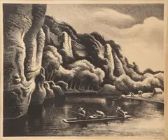 Making Camp by Thomas Hart Benton, 1972, Lithograph on paper, offered Nov 2019