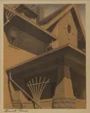 Grant Wood, Main Street Mansion, 1937 Offset