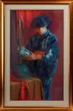 Jane Uren Scott, The Collector, Pastel on paper