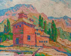 The Old Mill by Birger Sandzén, 1929, Oil on canvas, offered Nov 2019