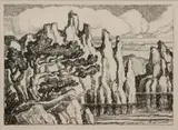 Colorado River by Birger Sandzén, 1929, Lithograph on paper, offered Nov 2019