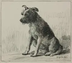 Rags by Birger Sandzén, 1942, Lithograph on paper, offered Nov 2019