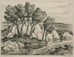 Creek and Pasture by Birger Sandzén, 1944, Lithograph on paper, offered Nov 2019