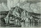 Birger Sandzén, Lake in the Mountains