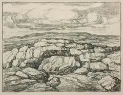 Nature's Bridge by Birger Sandzén, 1944, Lithograph on paper, offered Nov 2019