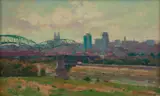Phil Starke, Untitled (Broadway Bridge, Kansas City), Oil on board