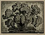 Coxcombs by Birger Sandzén, 1933, Linocut on paper, offered Nov 2019