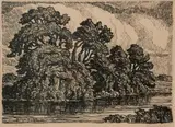 Flooded Meadow by Birger Sandzén, 1927, Lithograph on paper, offered Nov 2019