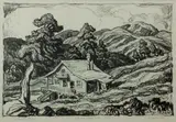 A Mountain Studio by Birger Sandzén, 1934, Lithograph on paper, offered Nov 2019