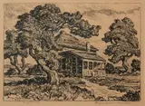 Magnus Carlson's Homestead by Birger Sandzén, 1927, Lithograph on paper, offered Nov 2019