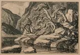 Hidden Lake by Birger Sandzén, 1927, Lithograph on paper, offered Nov 2019