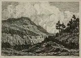 Birger Sandzén, Sunset in the Mountains
