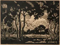 Untitled by Gladys M. Wheat, 1927, Woodcut, offered Nov 2019