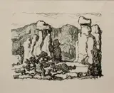 The Colonnade by Birger Sandzén, 1924, Lithograph on paper, offered Nov 2019
