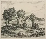 Birger Sandzen (Swedish-American, 1871-1954) Wildcat Valley Farm by Margaret Sandzen Greenough, 1942, Lithograph on paper, offered Nov 2019