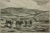 Birger Sandzén, Hilly Pasture with Cows