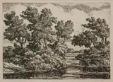 Stream with Cottonwoods by Birger Sandzén, 1929, Lithograph on paper, offered Nov 2019