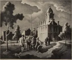 County Politics,? by Thomas Hart Benton, 1973, Lithograph on paper, offered Jun 2019