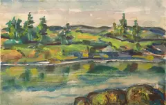 Signe E. Larson, Untitled, Watercolor on paper